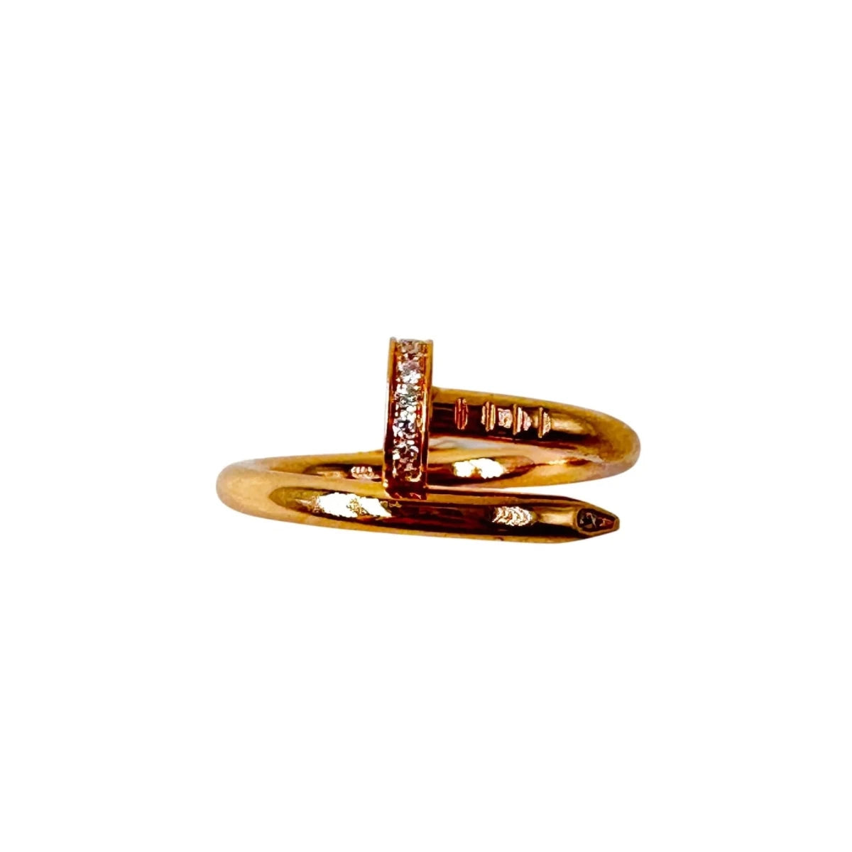 Bague CARTIER "Juste un Clou" en or rose et diamants - Castafiore
