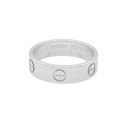Bague CARTIER Love petit modèle en or blanc et diamant - Castafiore