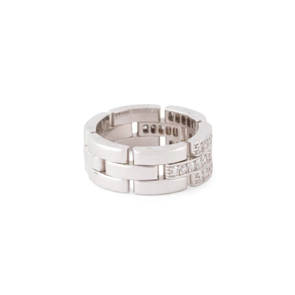 Bague CARTIER "Maillon Panthère" en or blanc et diamants - Castafiore