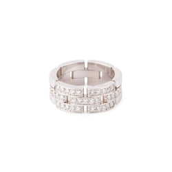 Bague CARTIER "Maillon Panthère" en or blanc et diamants - Castafiore