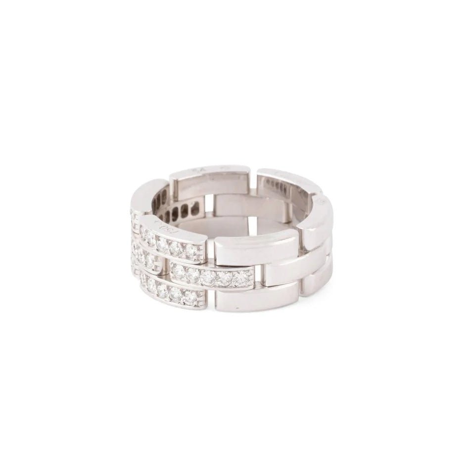 Bague CARTIER "Maillon Panthère" en or blanc et diamants - Castafiore