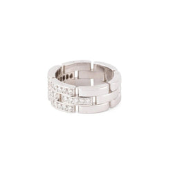 Bague CARTIER "Maillon Panthère" en or blanc et diamants - Castafiore