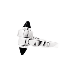 Bague CARTIER "Menottes" en or blanc et onyx - Castafiore