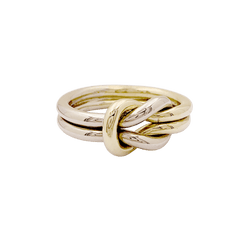 Bague CARTIER "Noeud d'Héraclès" en or jaune et or blanc - Castafiore