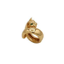 Bague CARTIER, Panthère La Carda en or jaune , tsavorite et onyx - Castafiore