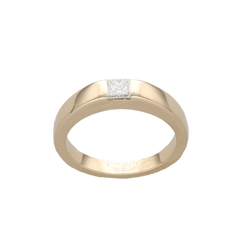 Bague CARTIER "Tank" en or jaune et diamant - Castafiore