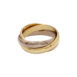 Bague CARTIER "Trinity Classique" en or blanc, or jaune et or rose - Castafiore