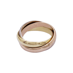 Bague CARTIER "Trinity Classique" en or blanc, or jaune et or rose - Castafiore