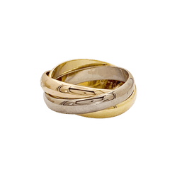 Bague CARTIER "Trinity Classique" en or blanc, or jaune et or rose - Castafiore