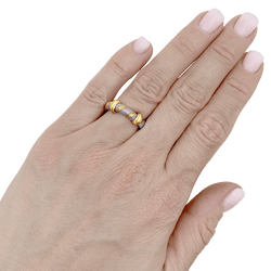 Bague CARTIER "Trinity" en or jaune, or blanc, or rose et acier - Castafiore