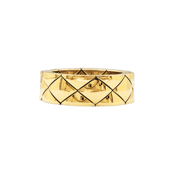 Bague CHANEL "Matelassé" en or jaune - Castafiore