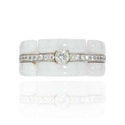 Bague Chanel Ultra Diamants Céramique blanche - Castafiore