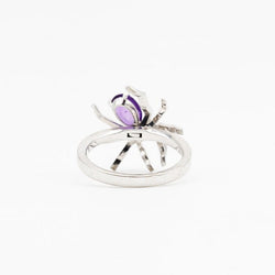 Bague CHAUMET Araignée "Attrape moi si tu m'aimes" en or blanc, améthyste, saphir rose et diamants - Castafiore