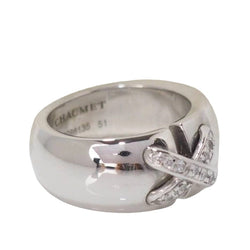 Bague Chaumet double Liens en or blanc et diamants - Castafiore