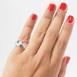 Bague Chaumet double Liens en or blanc et diamants - Castafiore