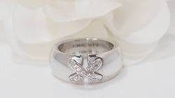 Bague Chaumet double Liens en or blanc et diamants - Castafiore