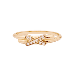 Bague CHAUMET "Jeux de Liens" en or rose et diamants - Castafiore