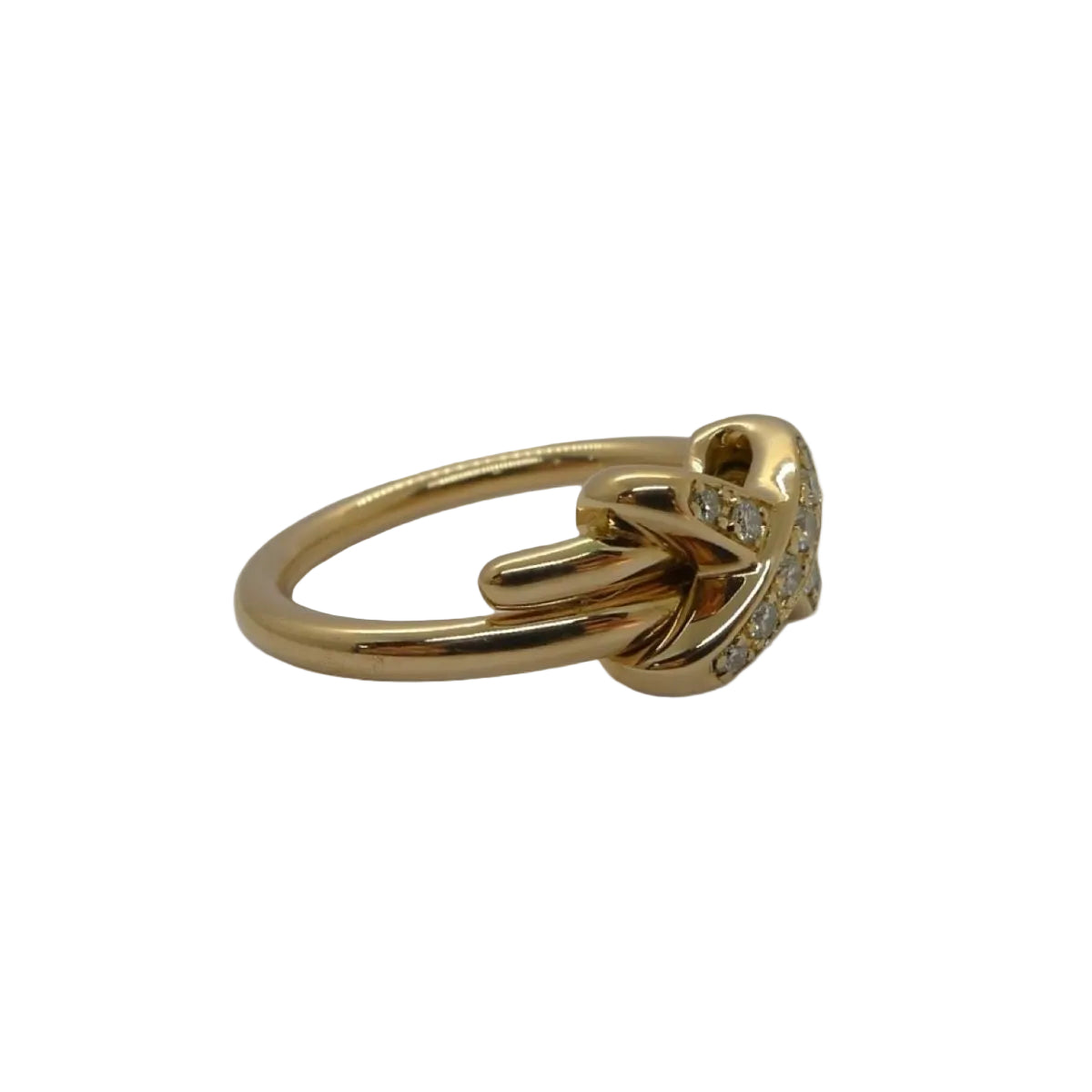 Bague CHAUMET Jeux de liens en or rose et diamants - Castafiore