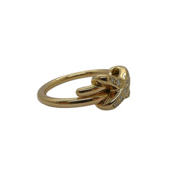 Bague CHAUMET Jeux de liens en or rose et diamants - Castafiore