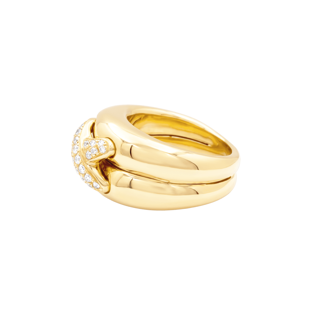 Bague CHAUMET "Liens" en or jaune et diamants - Castafiore