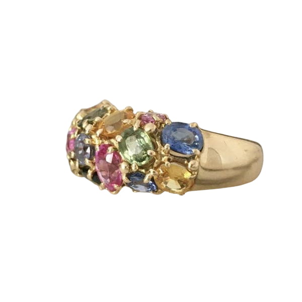 Bague CHAUMET Tutti - Frutti en or jaune 18K sertie de saphirs - Castafiore