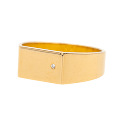 Bague Chevalière ARTHUS BERTRAND X VANRYCKE en or jaune et diamant - Castafiore