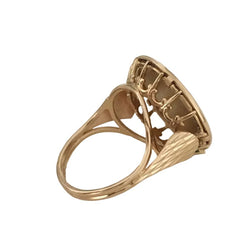 Bague Chevalière AUGIS en or jaune, rubis et diamant