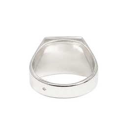 Bague Chevalière en or blanc - Castafiore