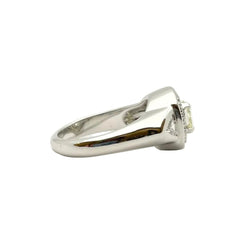 Bague Chevalière en or blanc et diamants - Castafiore