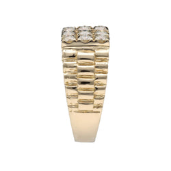 Bague Chevalière en or jaune 18k avec 1,00 Ct de diamants brillants. Taille 59 - Castafiore