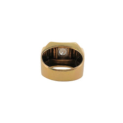 Bague Chevalière en or jaune et diamant - Castafiore
