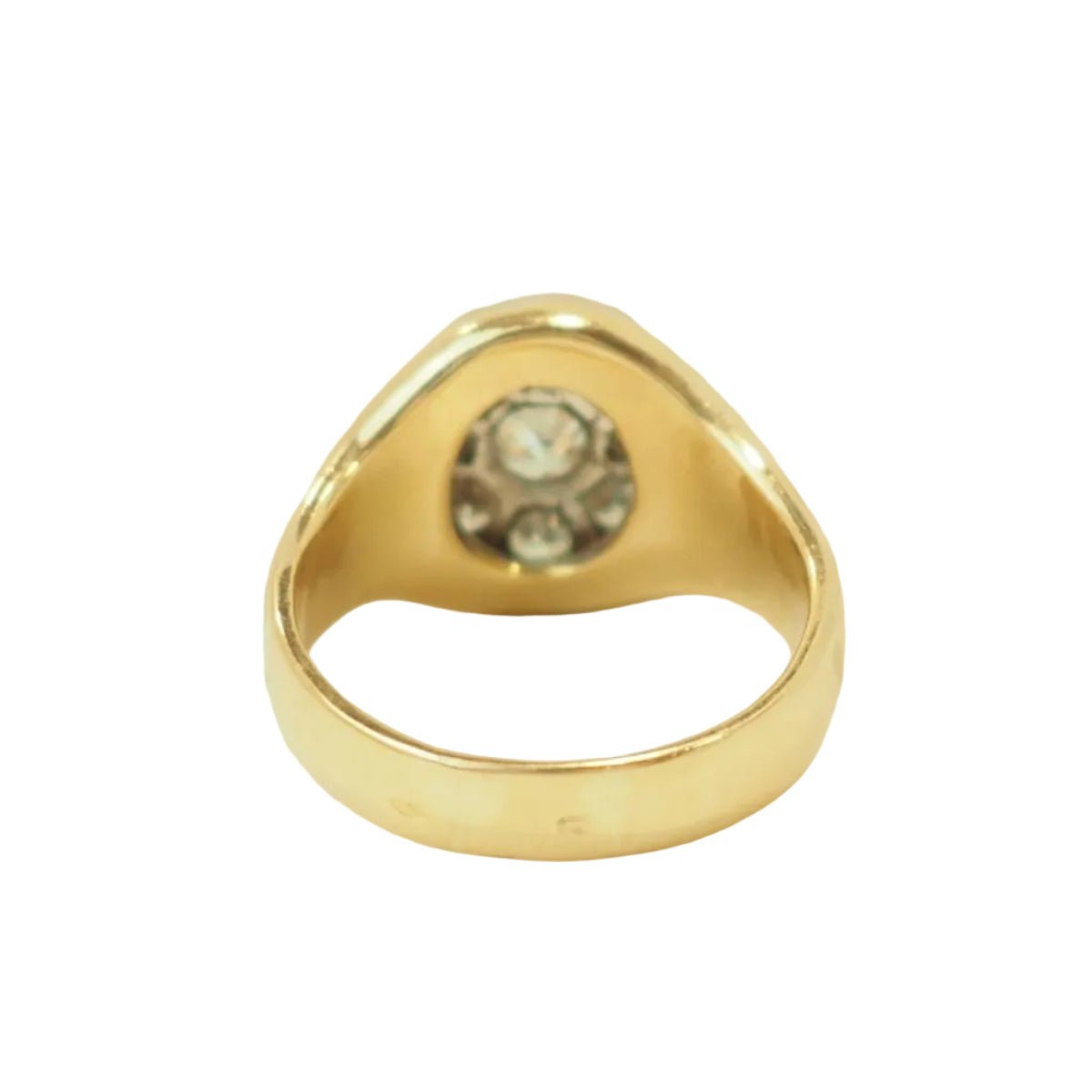 Bague Chevalière en or jaune et diamants - Castafiore