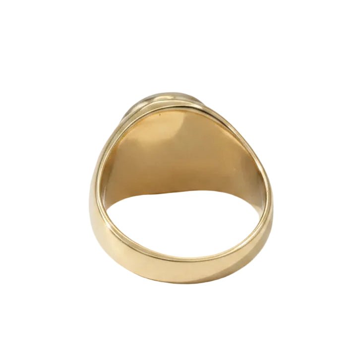 Bague Chevalière en or jaune et diamants - Castafiore