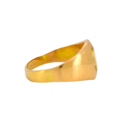 Bague Chevalière en or jaune et saphir - Castafiore