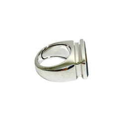 Bague Chevalière FRED en or blanc et quartz - Castafiore