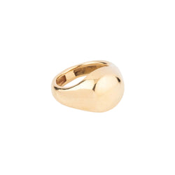 Bague chevalière or jaune 18k signée de la maison Chaumet - Castafiore