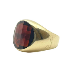 Bague Chevalière POMELLATO en or jaune et grenat - Castafiore