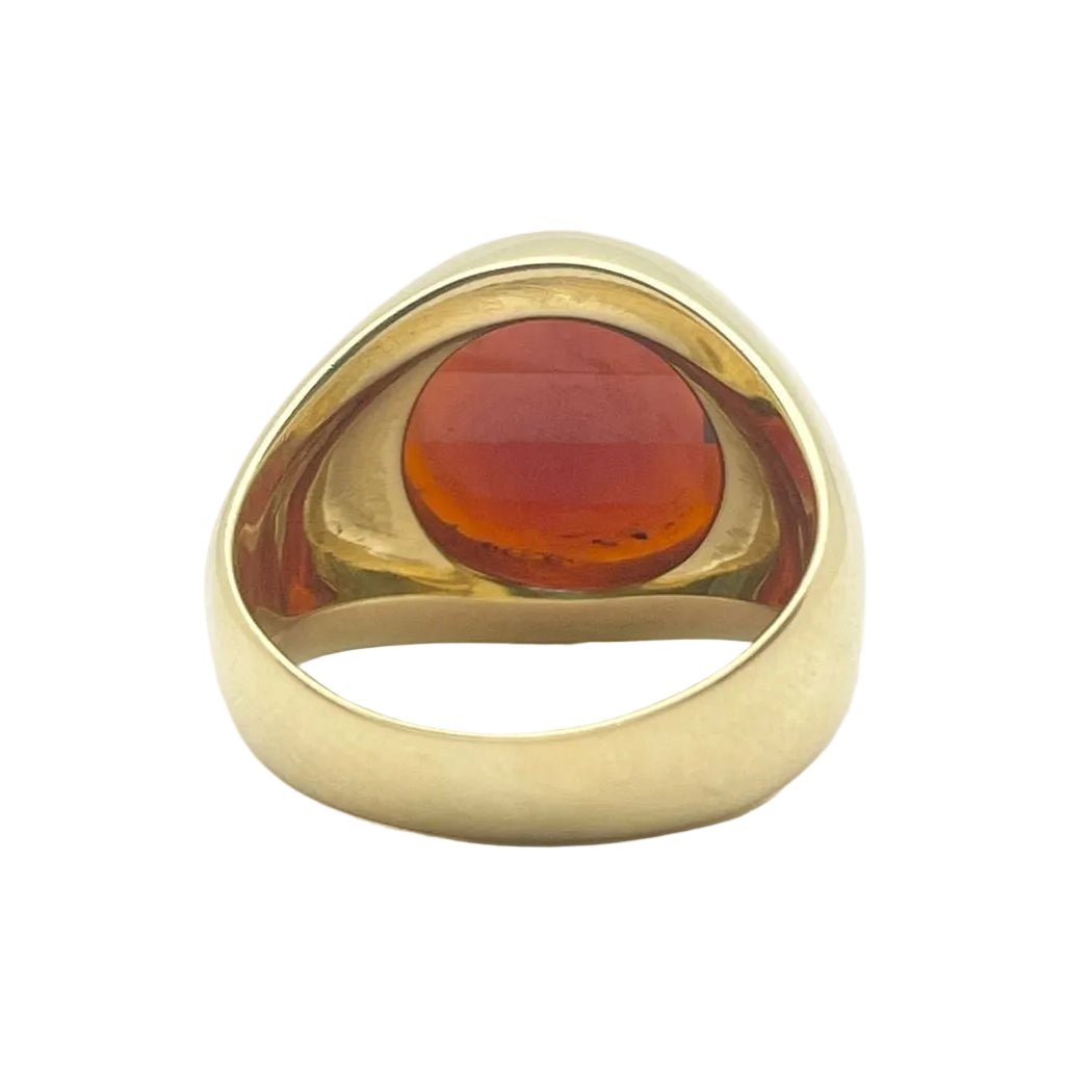 Bague Chevalière POMELLATO en or jaune et grenat - Castafiore