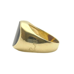 Bague Chevalière POMELLATO en or jaune et grenat - Castafiore