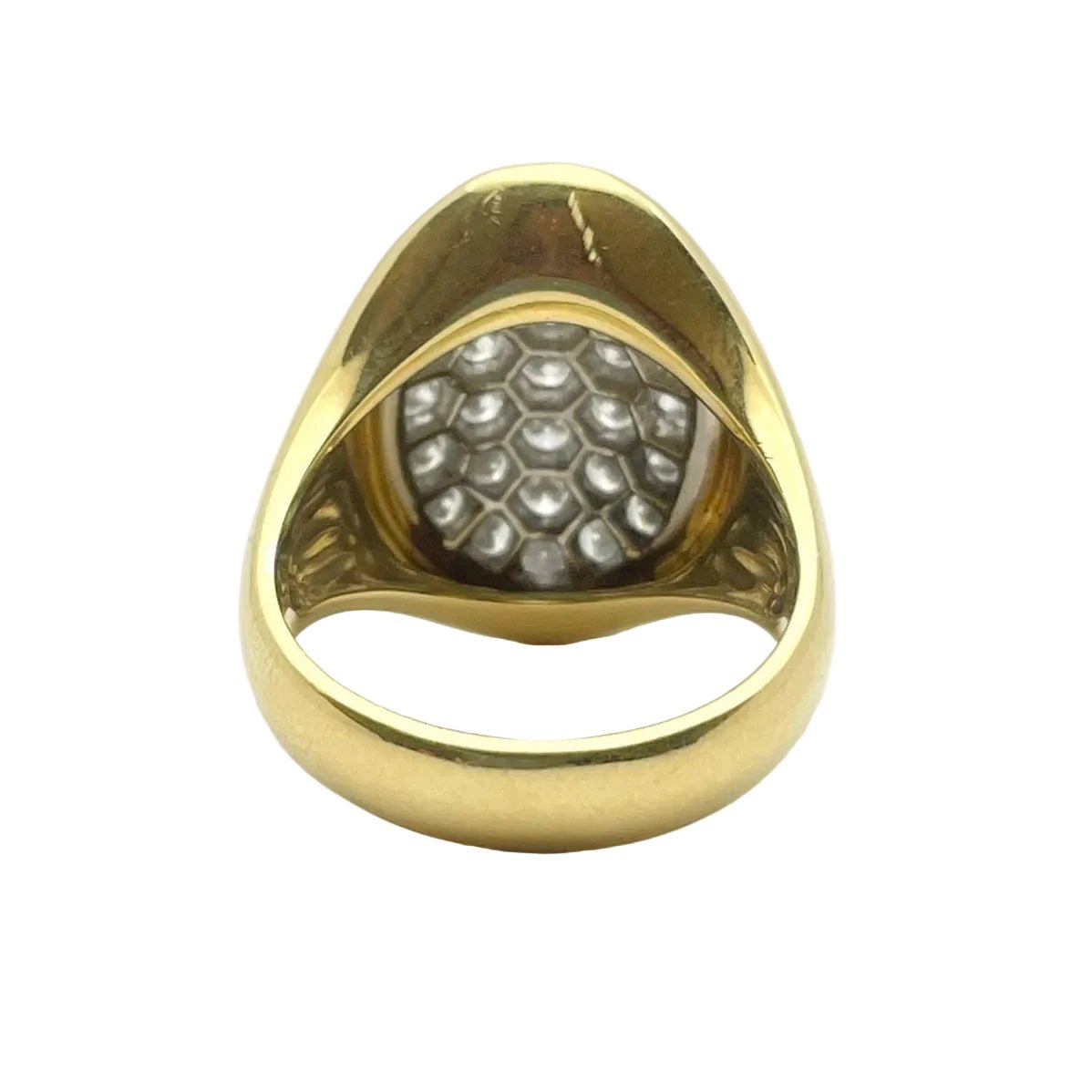 Bague Chevalière RAGGI en or jaune et diamants - Castafiore
