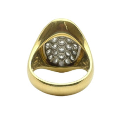 Bague Chevalière RAGGI en or jaune et diamants - Castafiore