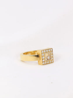 Bague Chopard Happy Diamonds carré en or et diamants - Castafiore