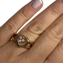Bague CHOPARD "Happy Diamonds" en or jaune et diamants - Castafiore