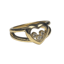Bague CHOPARD "Happy Diamonds" en or jaune et diamants - Castafiore