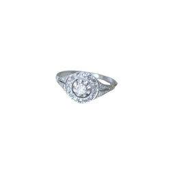Bague Cible Art Deco Diamants - Castafiore