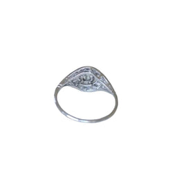 Bague Cible Art Deco Diamants - Castafiore