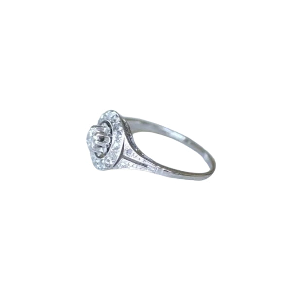 Bague Cible Art Deco Diamants - Castafiore