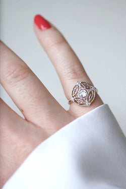 Bague cible diamant Belle Epoque - Castafiore
