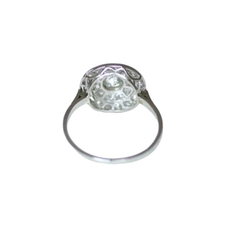 Bague Cible en platine et diamants - Castafiore