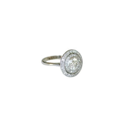 Bague Cible Ronde Art Deco Diamants 1,97 Cts - Castafiore